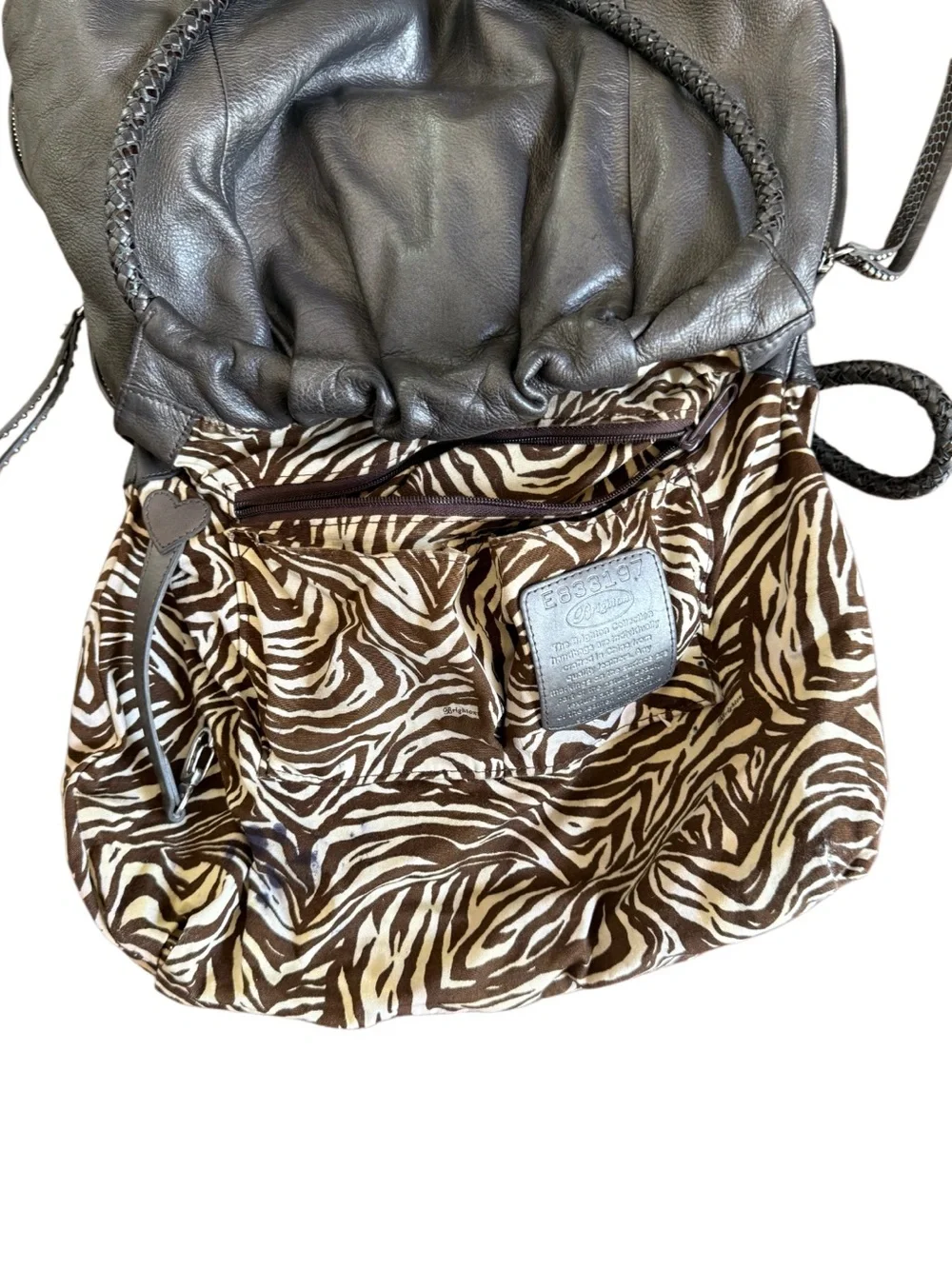 Brighton Classic Greta Garbo Pewter/ Bronze Shoulder Bag - Versatile Tote
